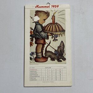 1959 Germany Calendar 2026 Hummel Postcard Print Glossy Full Color 12 Month